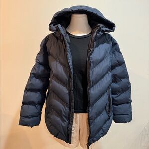 Zara Dark Navy Puffer Jacket